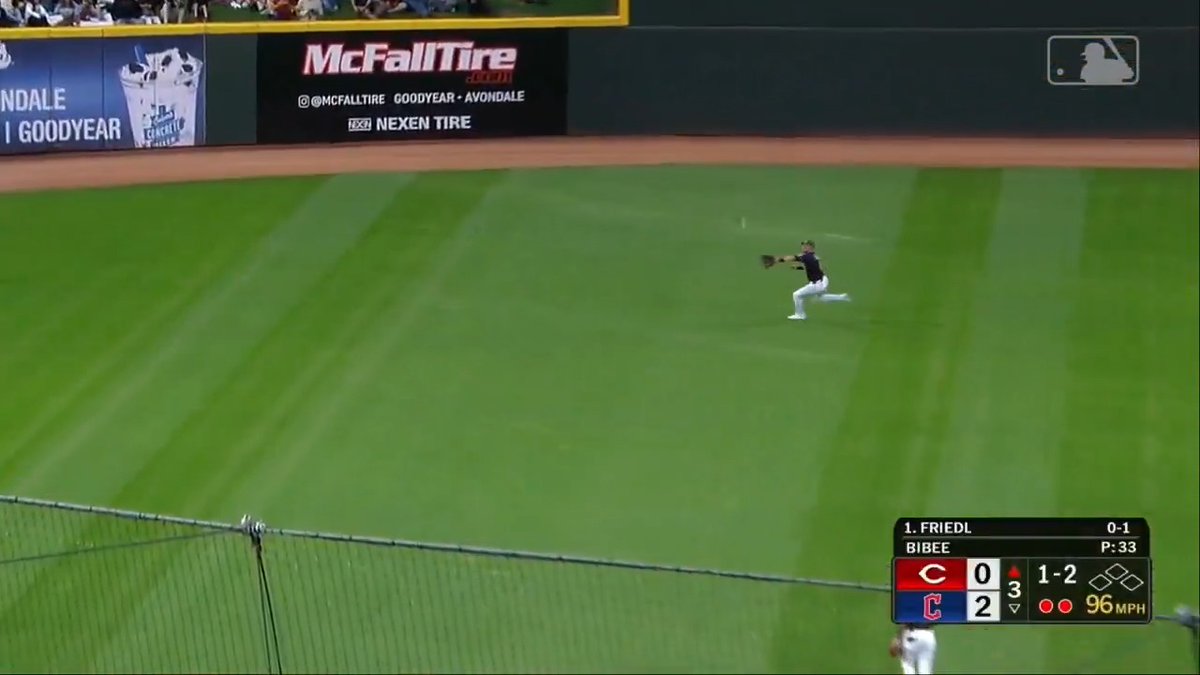 No luck needed with Lane Thomas and Will Brennan roaming the outfield! The Cleveland Guardians are flashing the leather tonight.