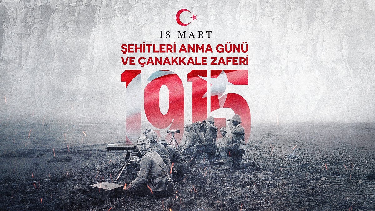 18 Mart Çanakkale Zaferi ve Şehitleri Anma Günü'nde şehitlerimizi rahmetle ve şükranla anıyoruz. 🇹🇷