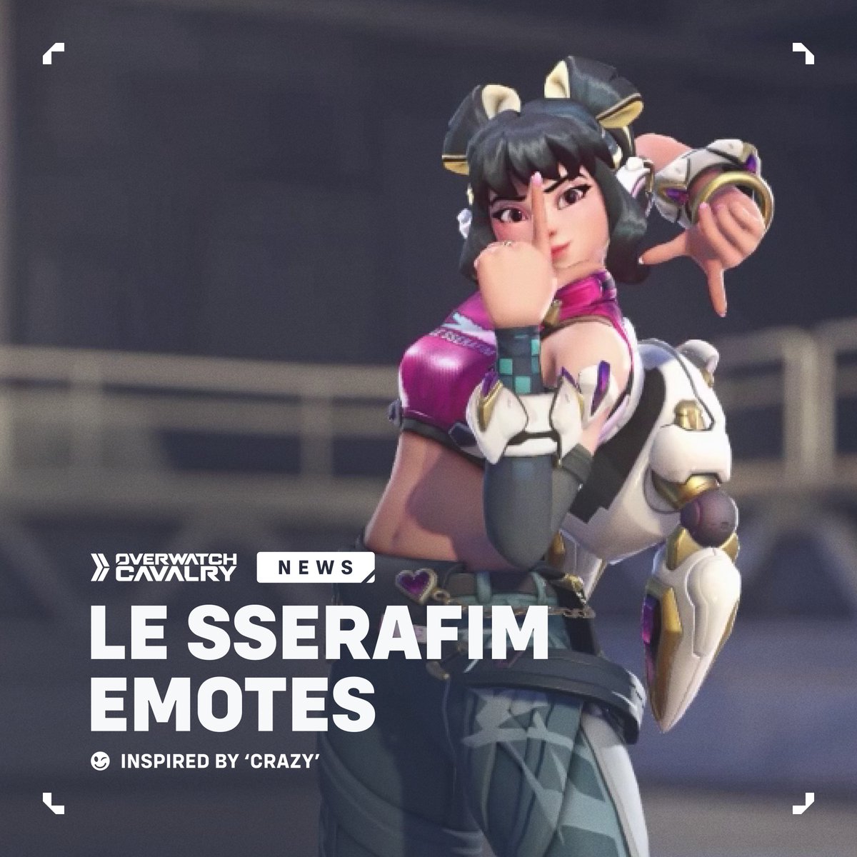 New LE SSERAFIM x #Overwatch2 Emotes 🪩 💿 Inspired by their hit single 'CRAZY'