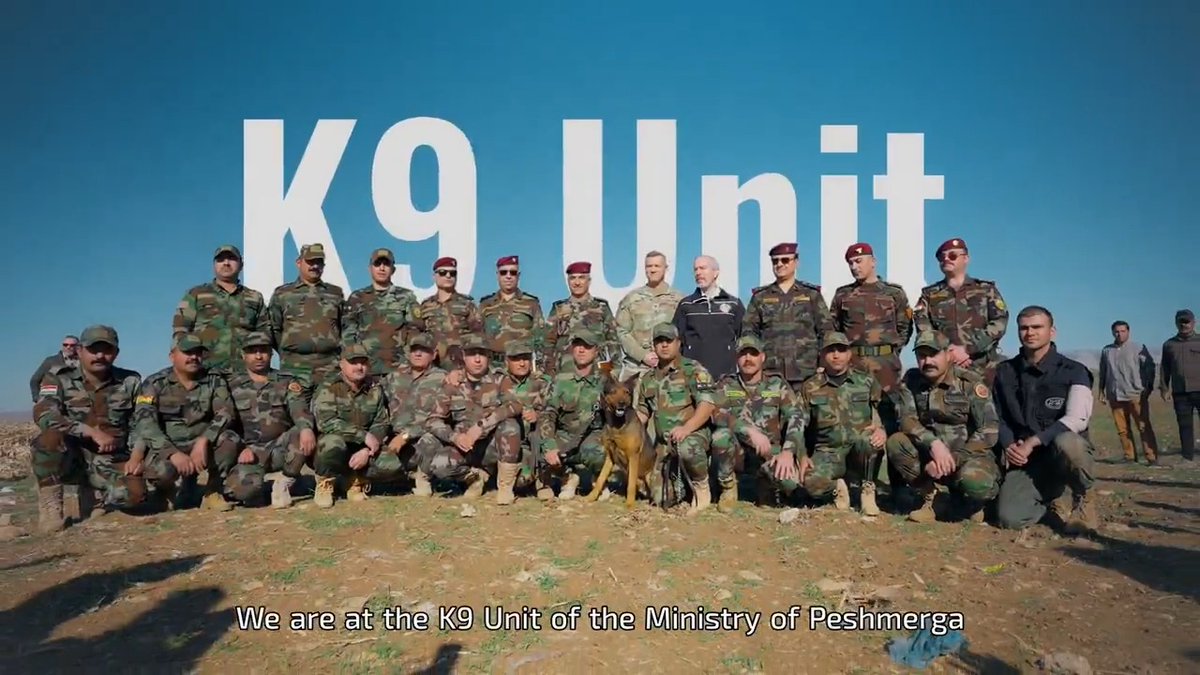 The #Peshmerga Forces K-9 unit works alongside #United_States forces to ensure the lasting defeat of ISIS. Watch to learn more about their incredible work to deter threats by terrorists and malign actors to protect both our troops.