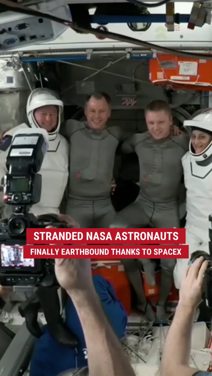 EARTHBOUND! Stranded astronauts finally headed home after nine months in space, thanks to President Trump enlisting SpaceX boss Elon Musk for a rescue mission. They're set to splash down off the Florida coast tonight — stay with FOX News for live coverage.