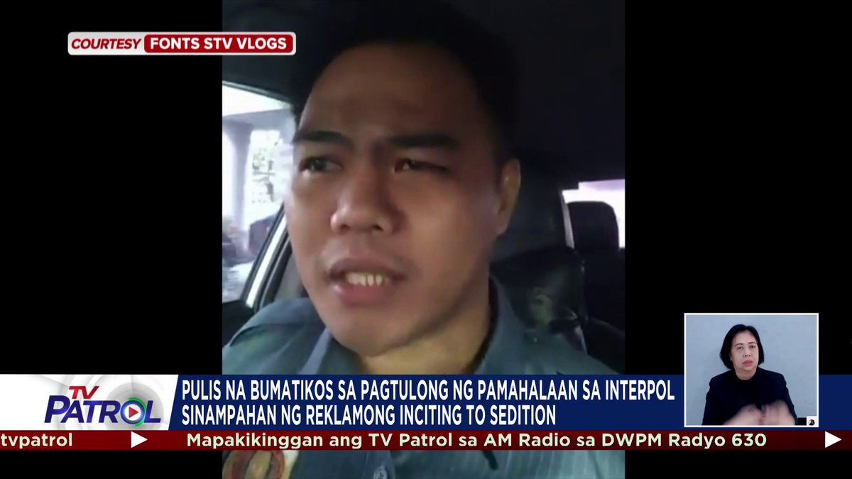 Sinampahan ng reklamong inciting to sedition ang isang pulis dahil sa kaniyang mga pahayag sa social media na bumabatikos sa pag-aresto kay dating pangulong Rodrigo Duterte. #DuterteinICC