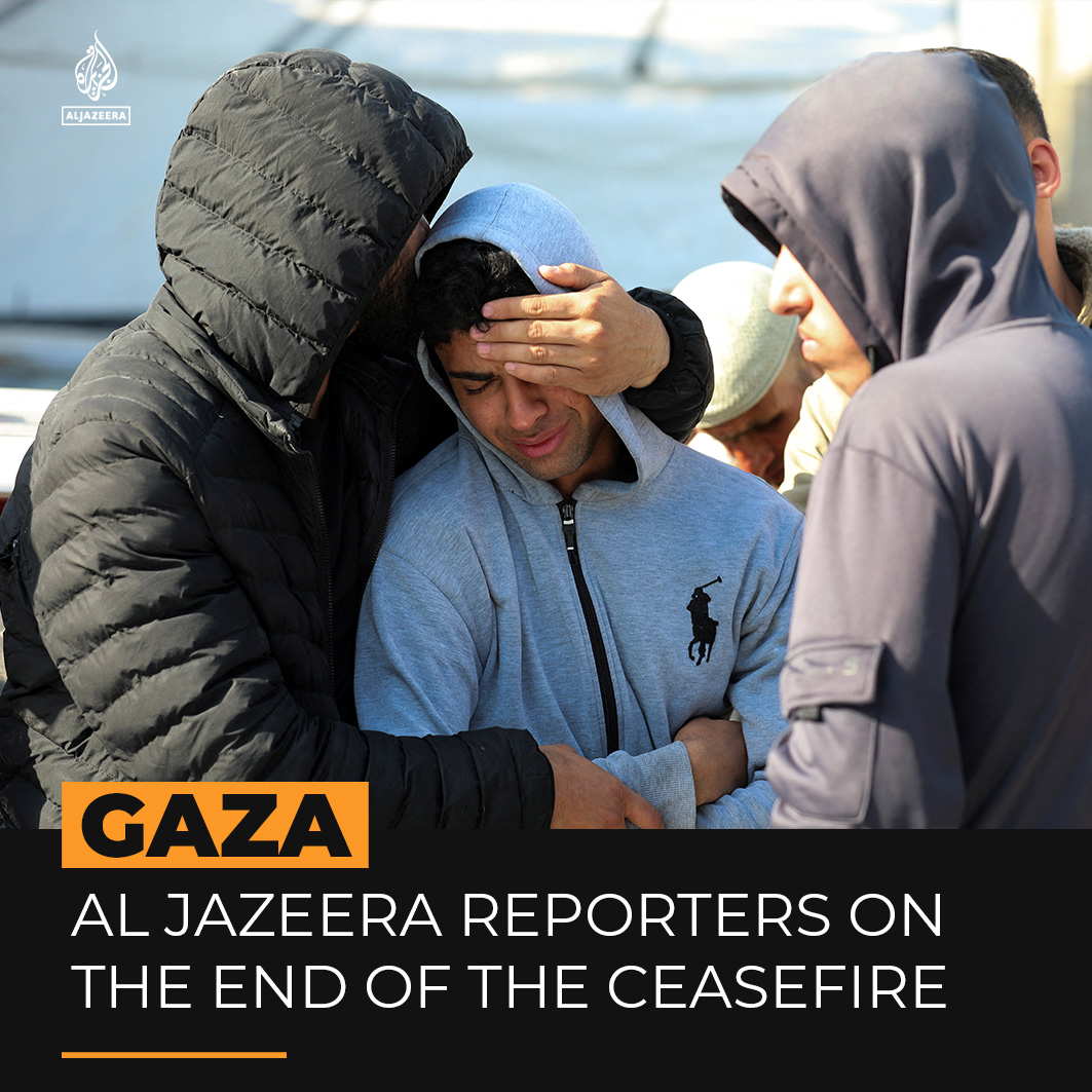 Al Jazeera’s Hind Khoudary and Hani Mahmoud report from Gaza as Israel launches a massive assault across the strip, killing hundreds of Palestinians.