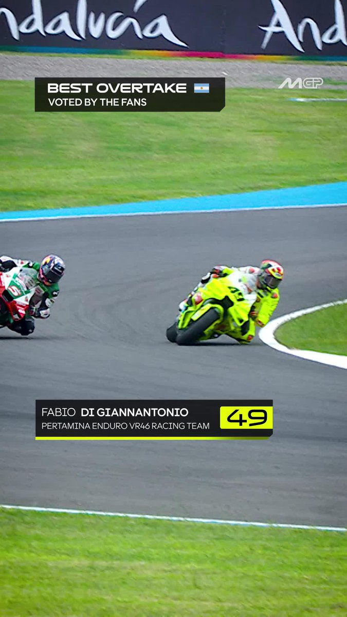 A late move that now bears the Best Overtake badge! ⚔️ Fabio Di Giannantonio #ArgentinaGP 🇦🇷