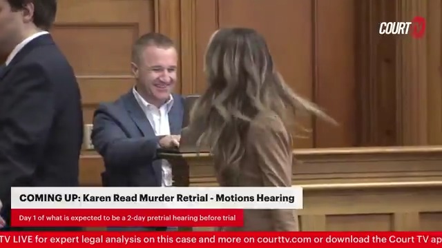 LIVE: MA v. #KarenRead Murder Retrial - Motions Hearing | Day 1 Boston woman Karen Read walks into court for what is expected to be one of the last hearings before her retrial for murder begins in April. #CourtTV What do YOU think? ⚖️👇 WATCH LIVE -