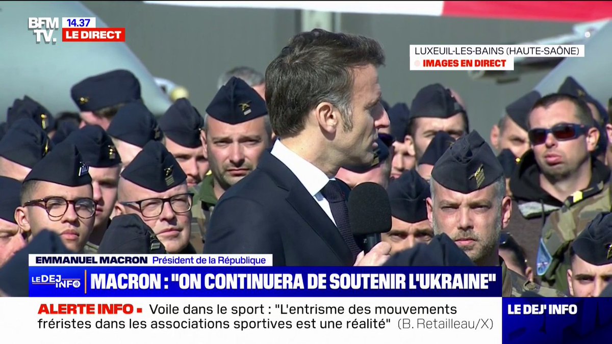 "L'armée française est à coup sûr l'armée la plus efficace du continent", affirme Emmanuel Macron