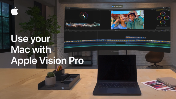 👀 Look at your Mac laptop 🤏 Tap the Connect button Use Mac Virtual Display to connect your Mac to your Apple Vision Pro so you have as much room to work as you need. Here’s how.