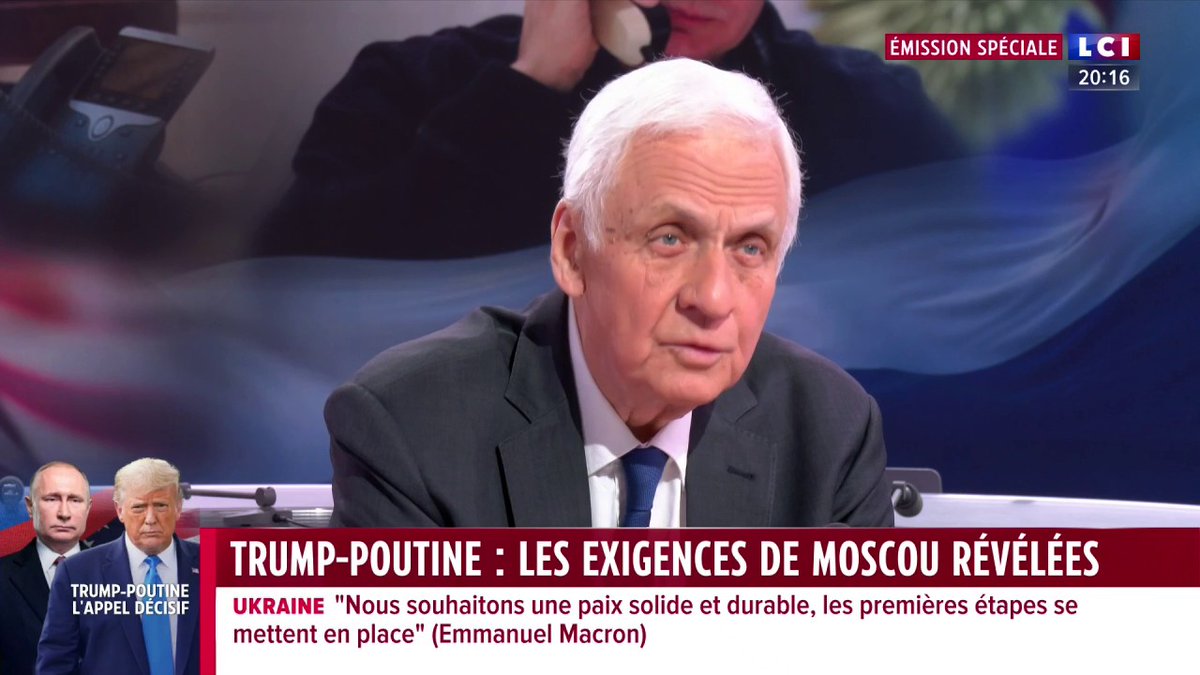 🔴 Ukraine : négociations Trump / Poutine 🗣️ Alexandre Orlov, ex-ambassadeur de Russie en France, invité de Darius Rochebin : "On a assisté au début d'une vraie négociation pour préparer une paix solide et durable en Ukraine."