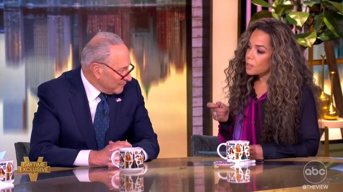HOSTIN: “I think you caved.” SCHUMER: “True.” 😂