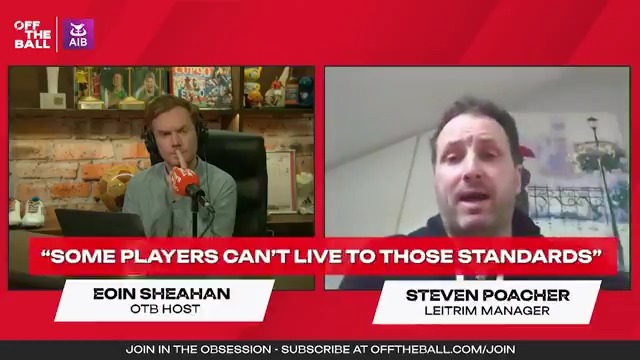 🗣️ "Some players can't live to those standards and cultures we're trying to achieve" 🗣️ "For years and years, substandard behaviours have been accepted" Leitrim senior football manager, Steven Poacher, on why they carry a smaller county panel. #OTBGAA w/ AIB_GAA #TheToughest