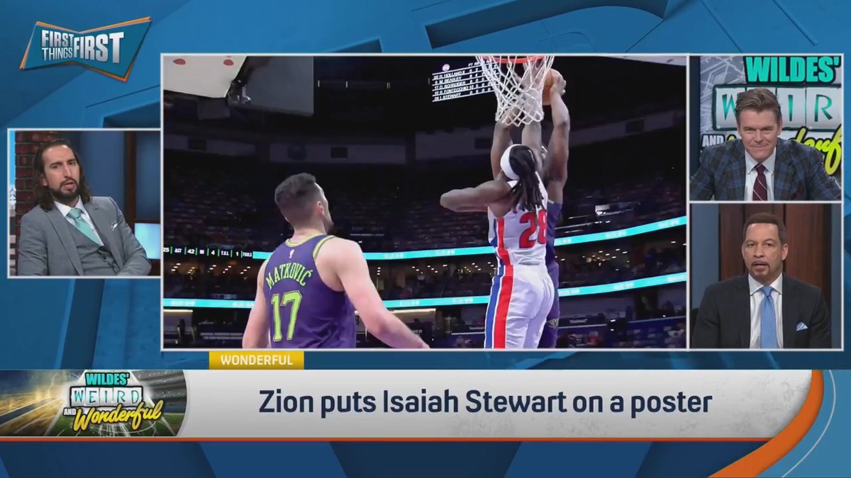 .Wildes’ famous last words: “Isaiah Stewart was a scorer in high school.” nick wright: “All of the NBA guys were awesome in high school!” Chris Broussard: “You’re lucky I can’t scream right now because I would be yelling.” 😭🤣😭