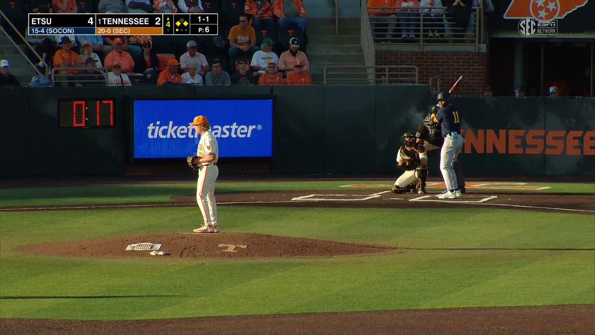 Big inning ending double play to escape a jam in the fourth. 📺 (SECN+) #GBO // #BeatETSU