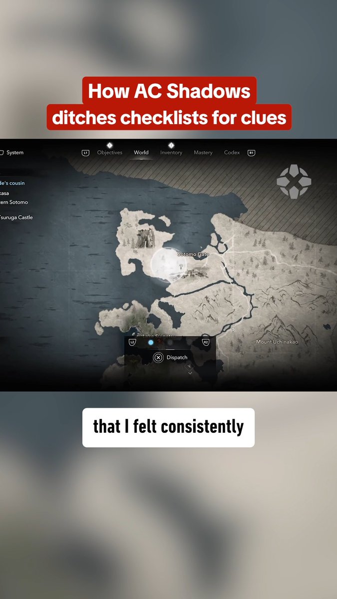Do you like checklists? Or are you excited for the improved list of clues for quests in Assassin's Creed Shadows? Our full review: