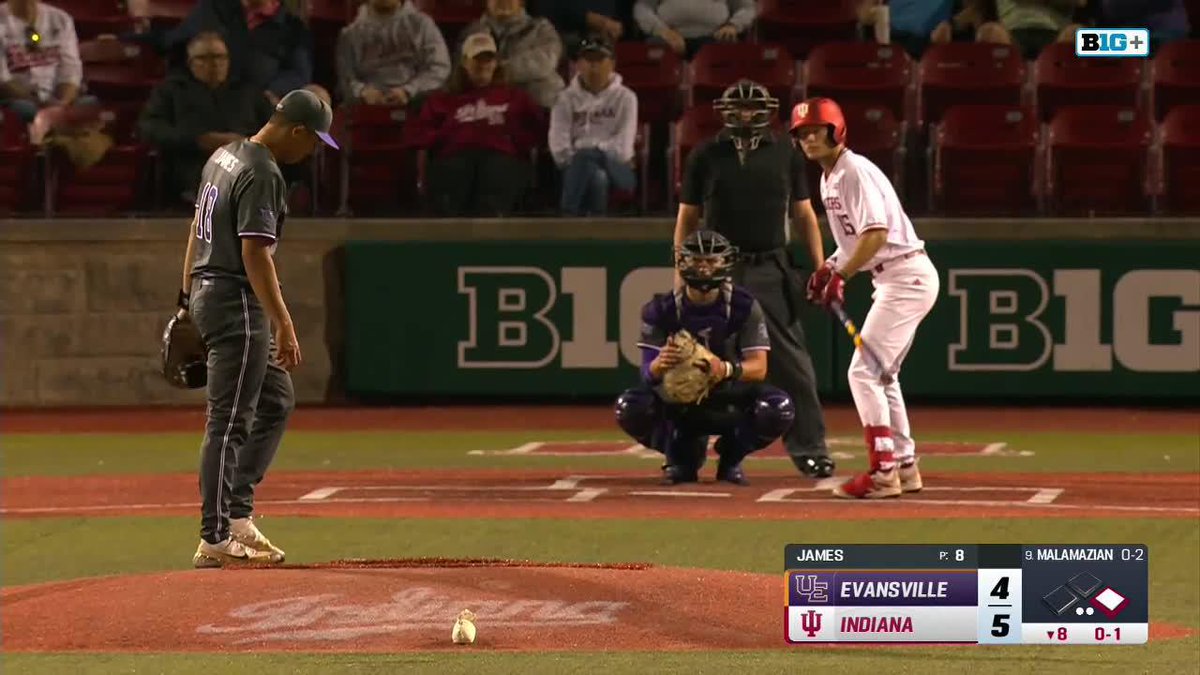 B8 | In play, run(s). Cooper Malamazian | #IUBase