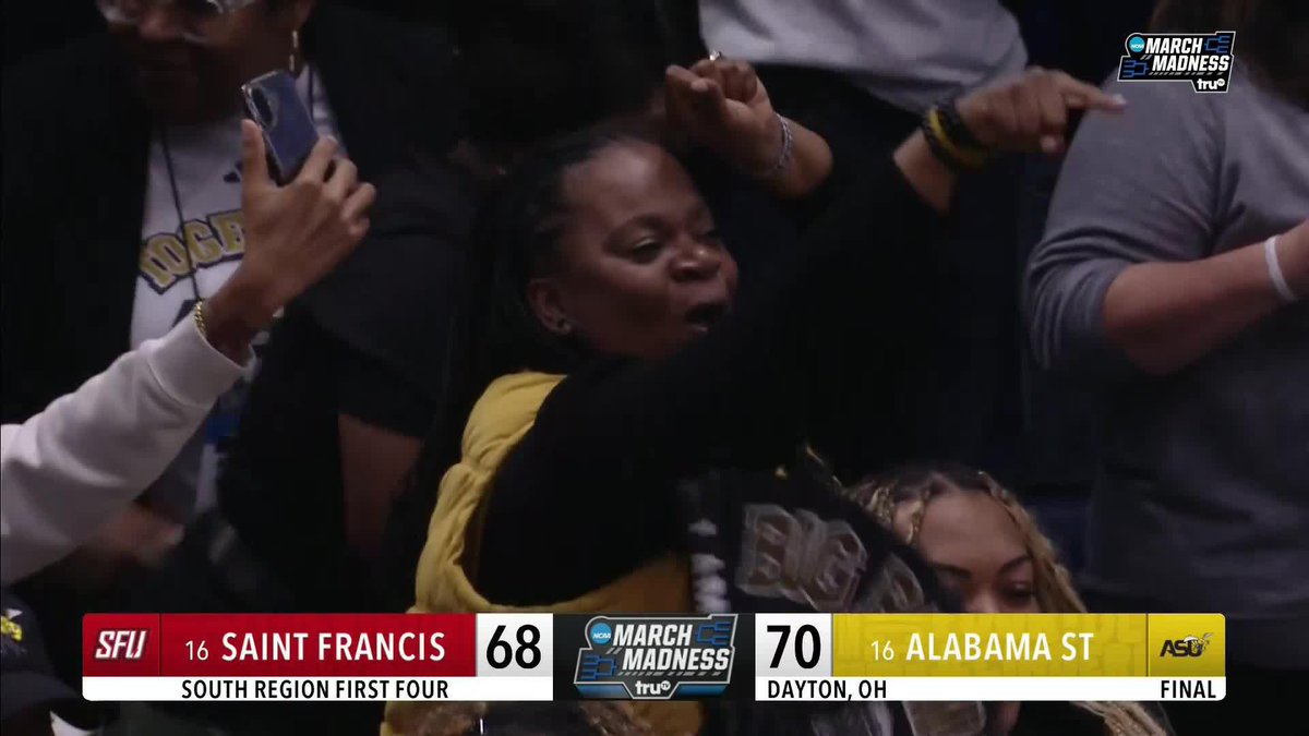 Mayhem in the final second 😱 #MarchMadness Bama State Athletics