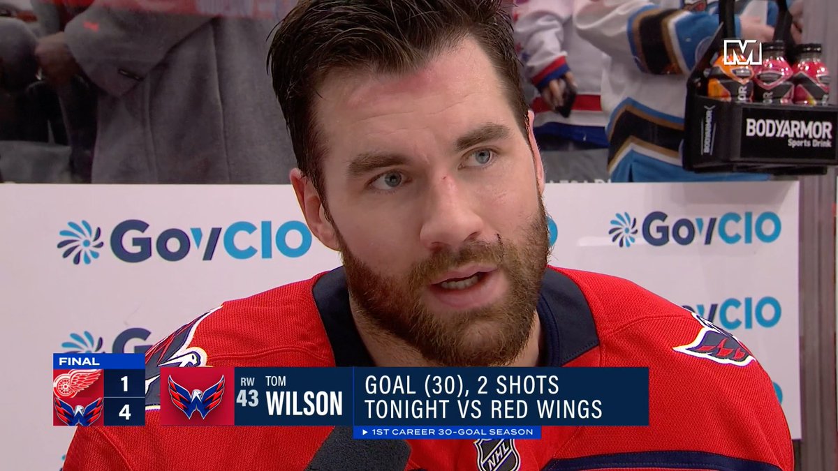 How does being a first-time 3️⃣0️⃣ goal scorer sound for Tom Wilson? Pretty awesome 🙂↕️ Washington Capitals | Al Koken