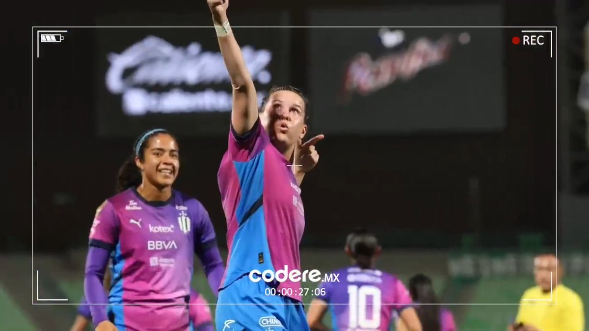 El gol que abre el marcador, el gol de Merel van Dongen. ⚽️🔥 Y ese festejo 🔝 #LenteRayado Codere.mx