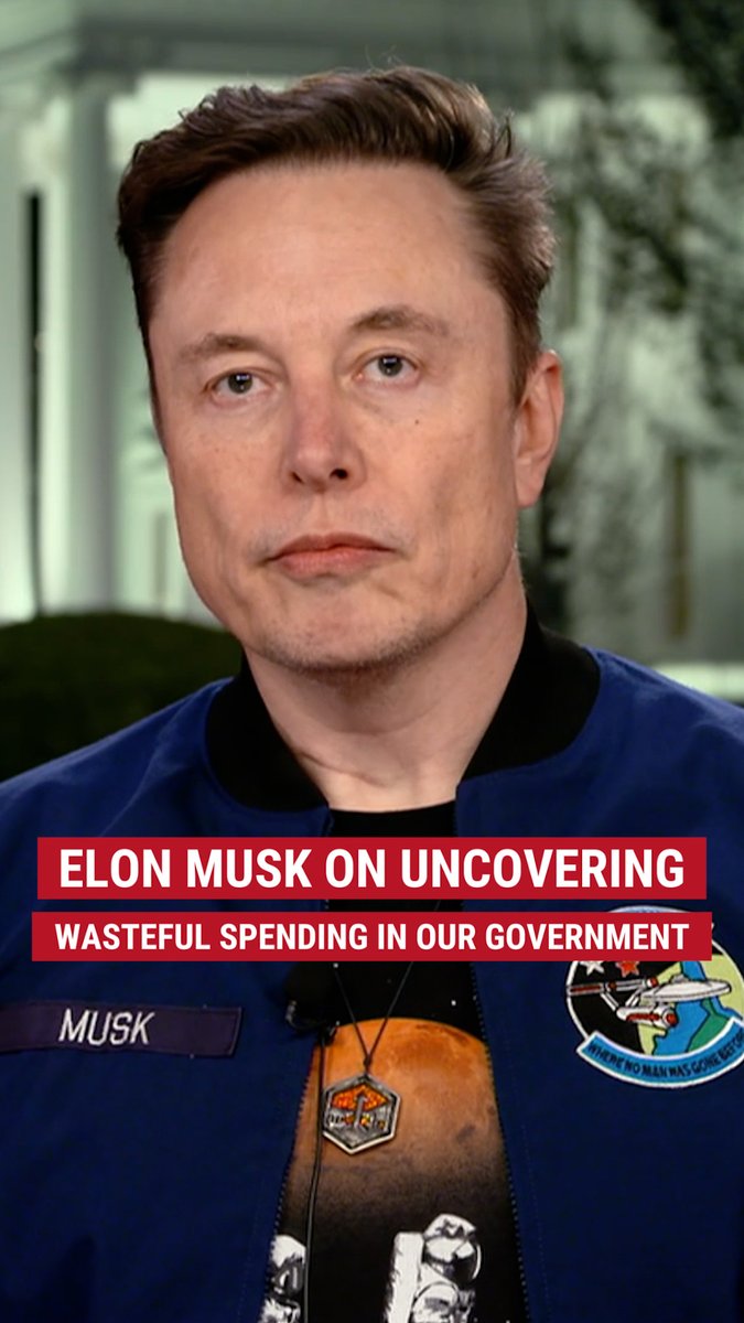 WATCH: Elon Musk tells Sean Hannity 🇺🇸 rooting out wasteful and corrupt spending in the U.S. is really a fight to keep the "ship of America" from sinking.