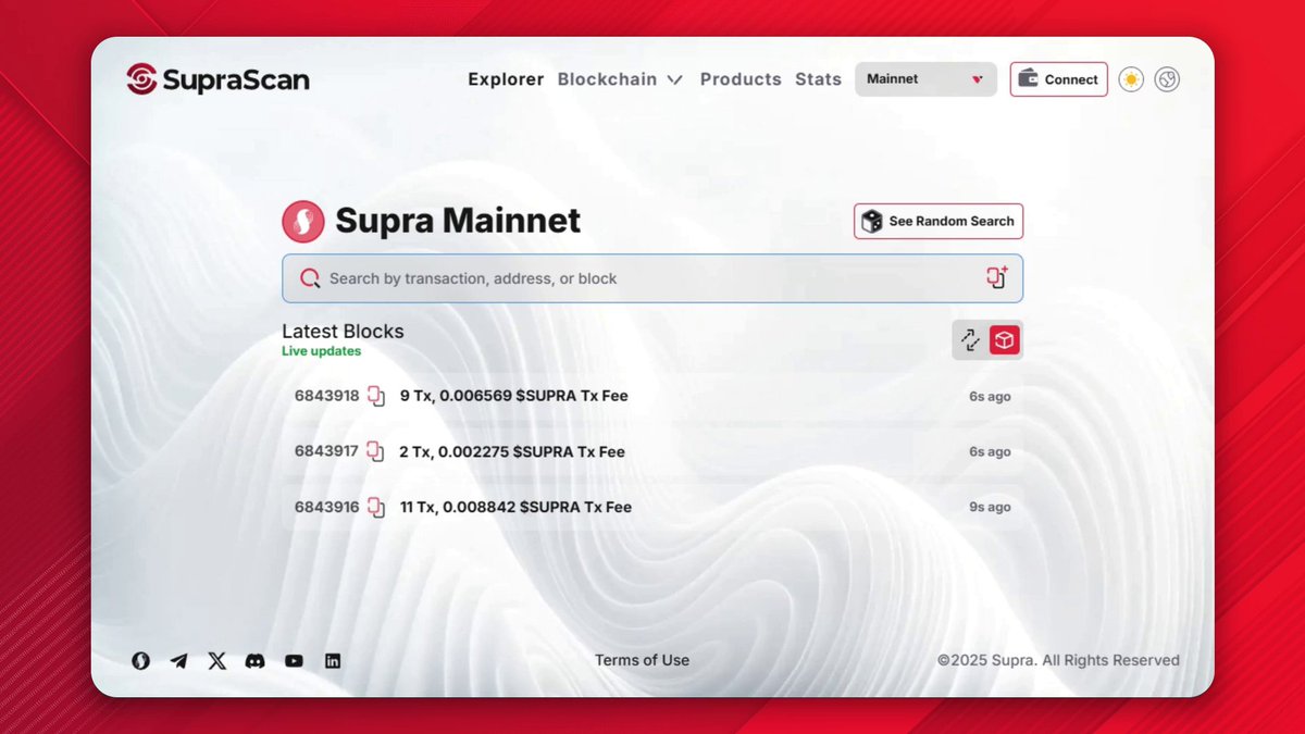 Blockchain never stops, and neither does SupraScan. Get instant access to transactions, gas fees, smart contract events, and network health — all in one place. Watch the demo and see it in action at