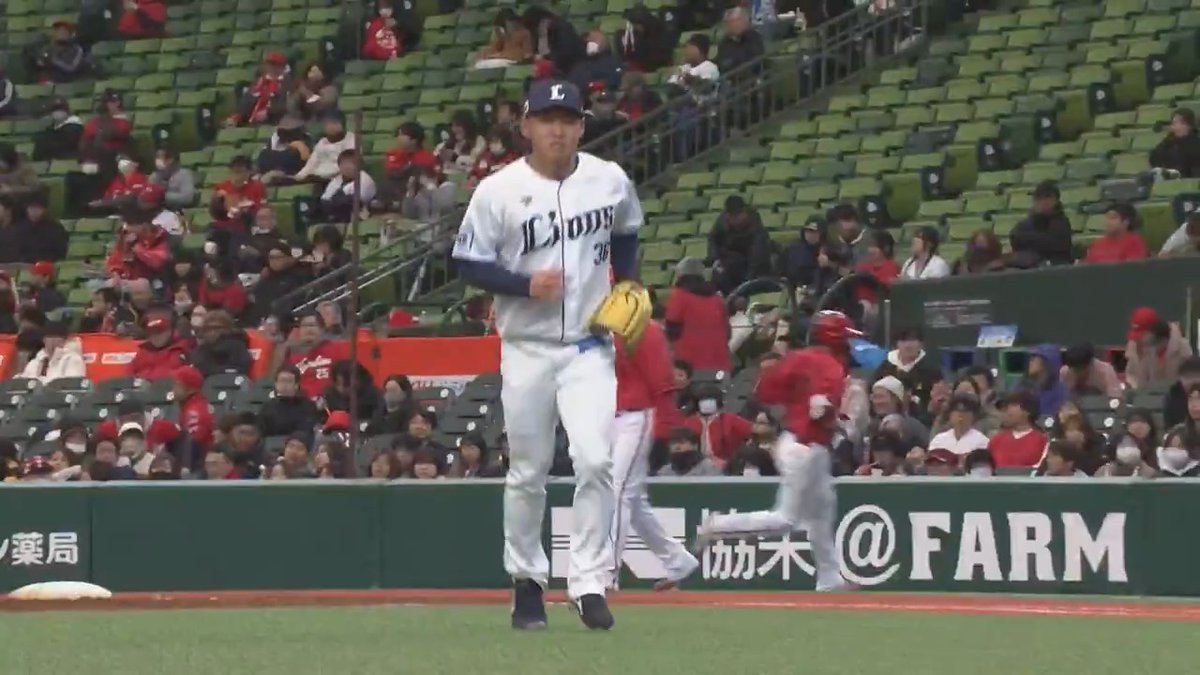 5回に登板した #山田陽翔 投手が3者凡退の好投！ 8球でテンポ良く抑え、良い流れでつないでいきます！ #埼玉西武ライオンズ #seibulions #オープン戦 #ALLONE