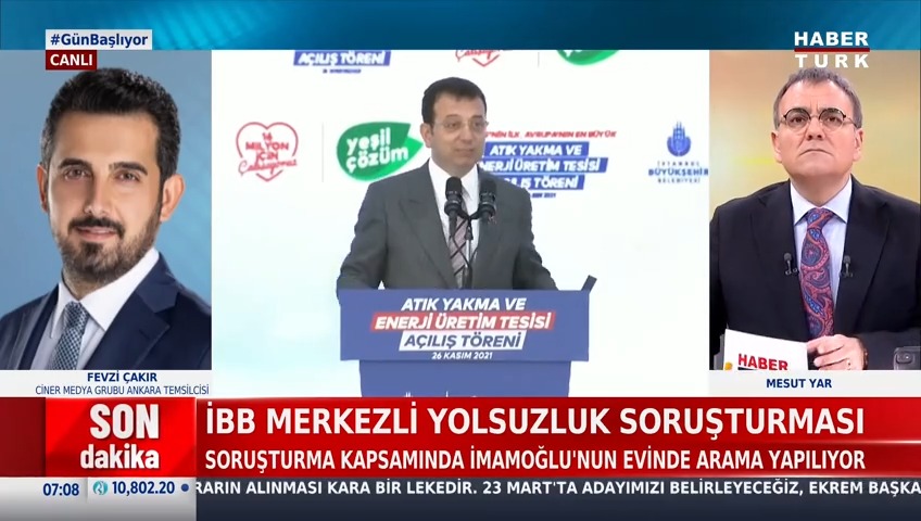 🔴İBB merkezli yolsuzluk soruşturması Soruşturmada kapsamında Ekrem İmamoğlu'nun evinde arama yapılıyor. Ciner Medya Grubu Ankara Temsilcisi Fevzi Çakır detayları #GünBaşlıyor'da Mesut Yar'a anlattı.