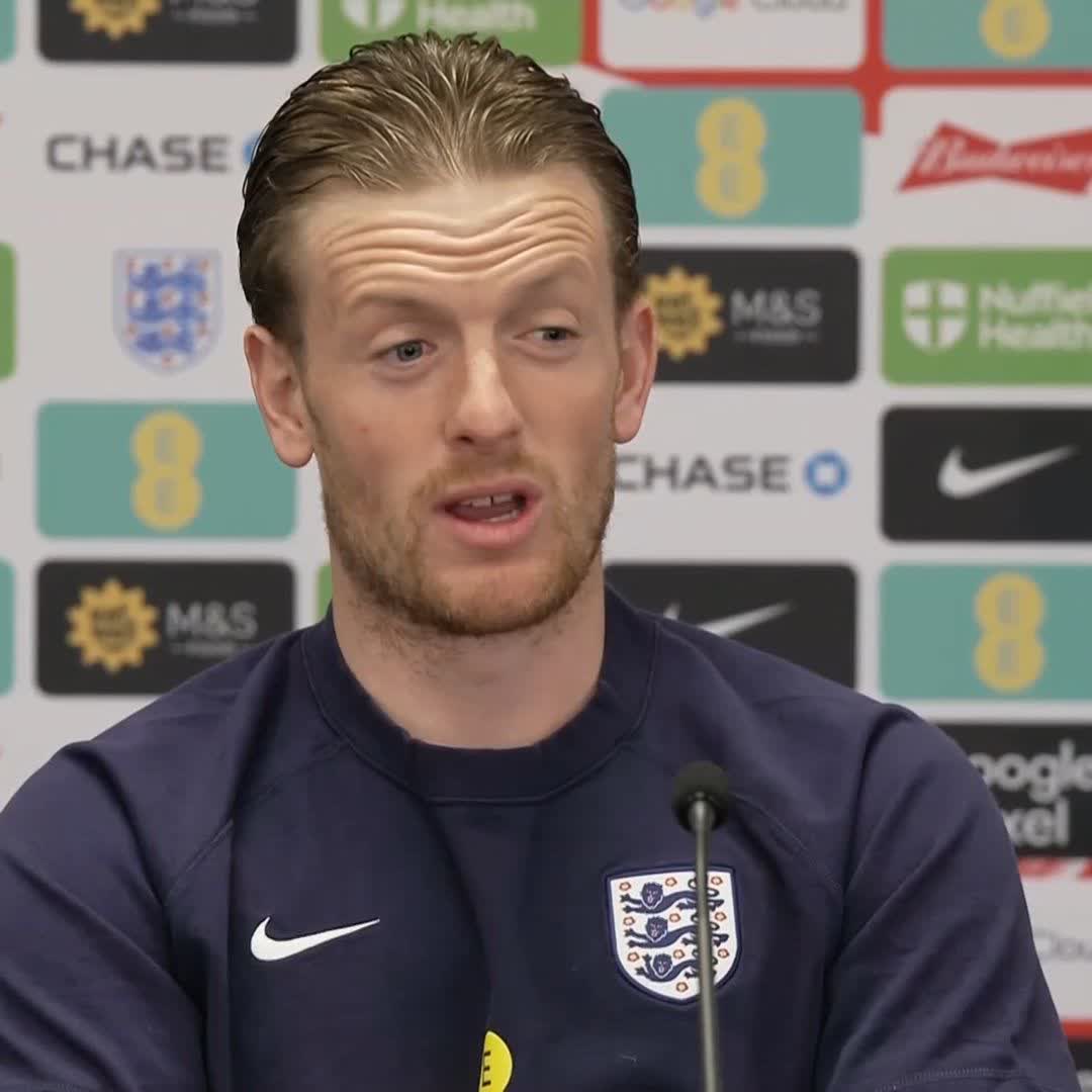 "I've always looked up to Joe Hart, it will be a great honour" ❤️ Jordan Pickford on being two caps away from matching Joe Hart and David Seaman for England caps 🏴