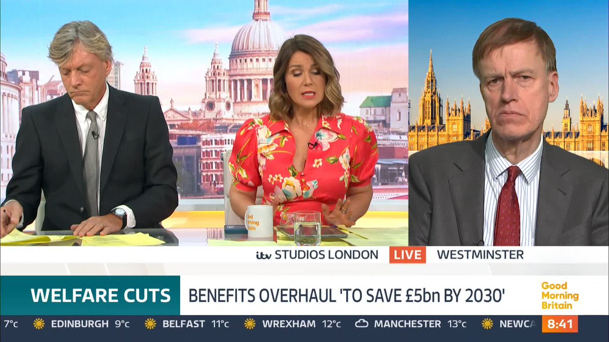 'For an individual who will never be able to work - will you cut their PIP?' Susanna Reid questions Minister for Social Security and Disability, Stephen Timms.