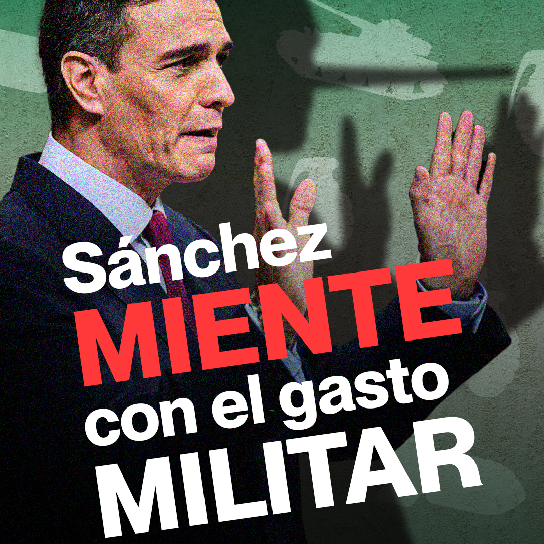 Pedro Sánchez enciende la motosierra de los recortes: más tanques, menos servicios sociales.