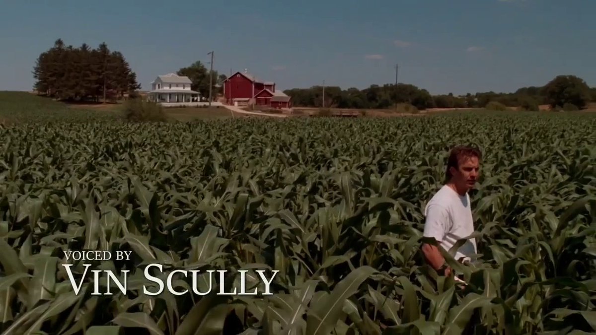 I get chills whenever I hear Vin Scully recite this famous scene from Field of Dreams 🌽