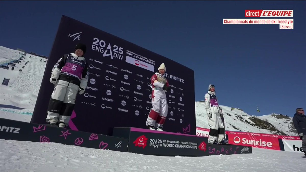 L’émotion de Perrine Laffont sacrée championne du monde de ski de bosses pour la 6e fois ! 😍 #lequipeSKI