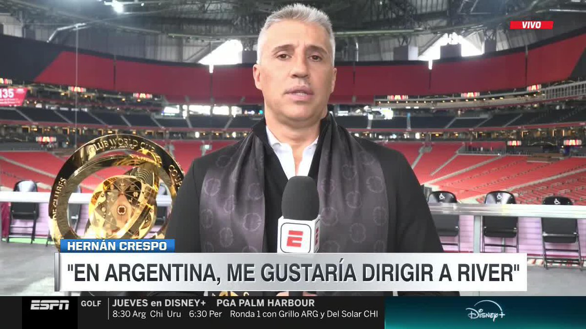 "EN ARGENTINA, EL ÚNICO LUGAR DONDE ME GUSTARÍA DIRIGIR ES #RIVER, PERO SIEMPRE RESPETANDO A GALLARDO." 🗣️ Hernán Crespo