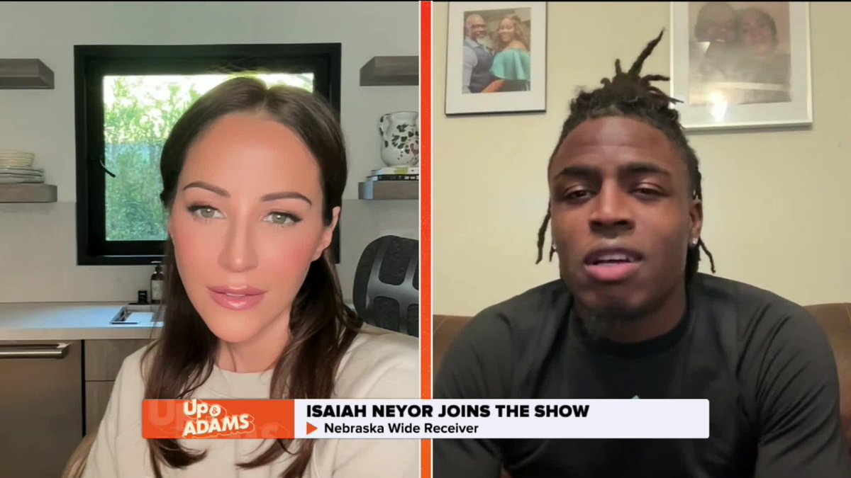Nebraska WR Isaiah Neyor's 4.41 40 time at the NFL Combine is even more impressive when realizing he did it battling cramps. 😳 Kay Adams | 🥷🏿