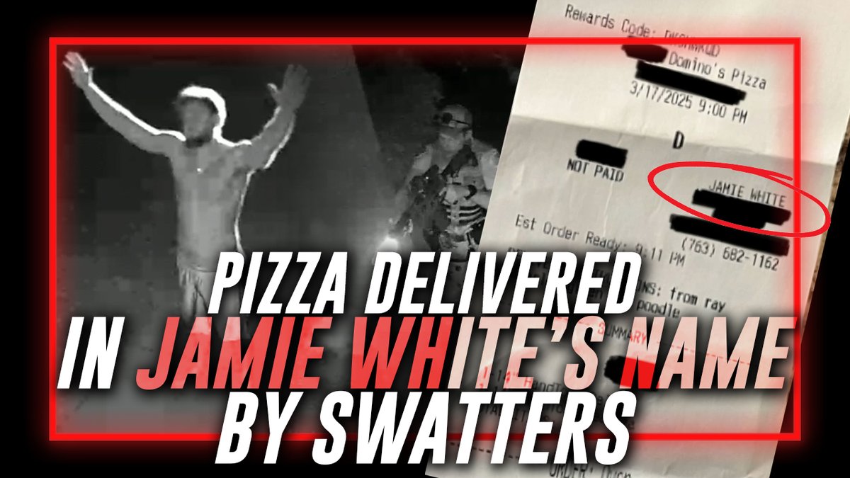 BREAKING EXCLUSIVE! Swatters Now Sending Pizza Deliveries To Victims' Homes With The Name Of Murdered Infowars Reporter Jamie White On It As The Deep State Democrats Take Their Terror Campaign Against The American People To The Next Level! PLUS, Watch The Video Of Owen Shroyer Being SWATTED HERE! » WATCH/SHARE THE LIVE X STREAM HERE: