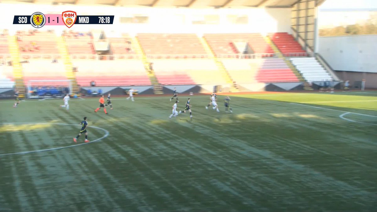#SCO17s | Taylor Hogarth tucks it away nicely to give us the lead 👌 📺 Watch live here: Scotland 2-1 North Macedonia. #YoungTeam
