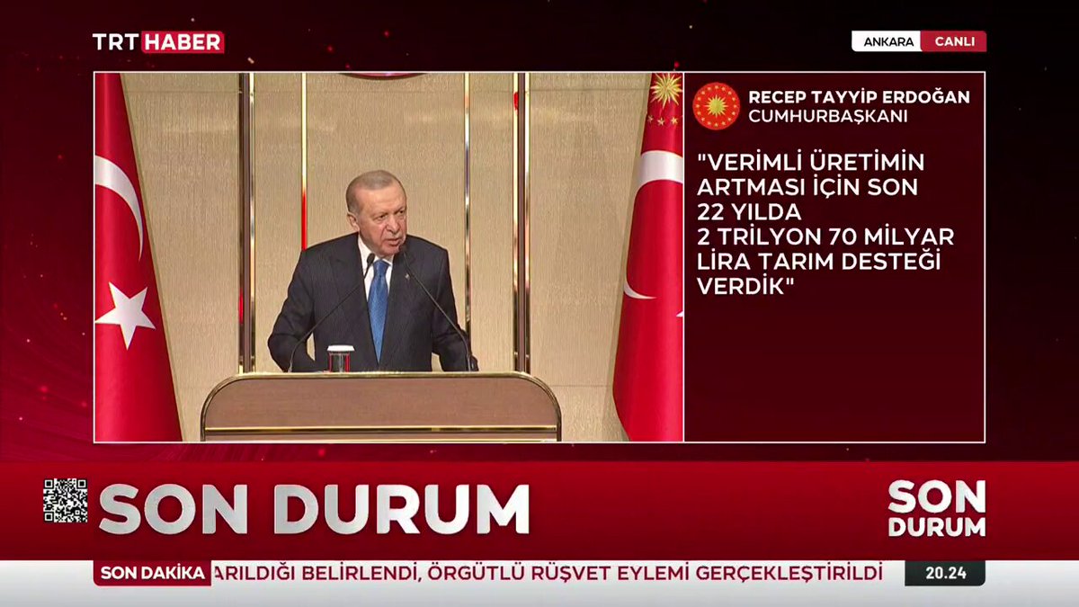 Cumhurbaşkanı Erdoğan: Sağlıklı ve güvenilir gıda denetimleri yanında fahiş fiyatla mücadelemiz de hız kesmeden sürüyor.