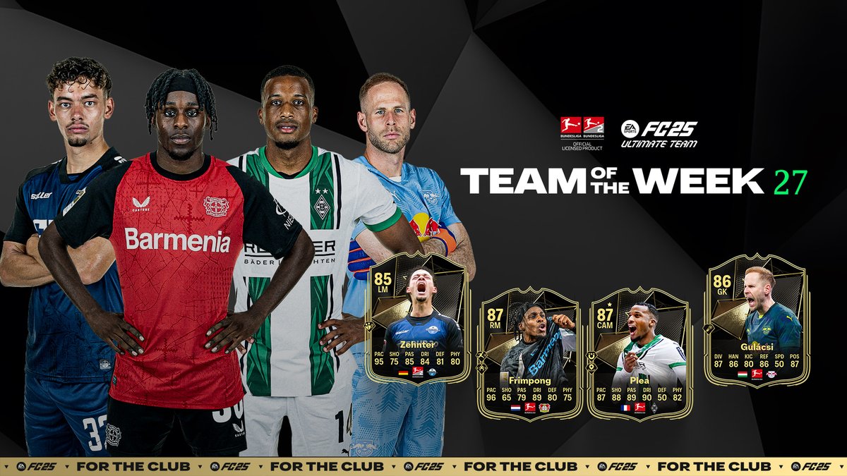 The hat-trick hero! 🎩 😍 Alassane Plea's clinical display on #MD26 gets him back into the @EASportsFC #FC25 #TOTW! 🎯 😍 @Borussia_en | #Bundesliga