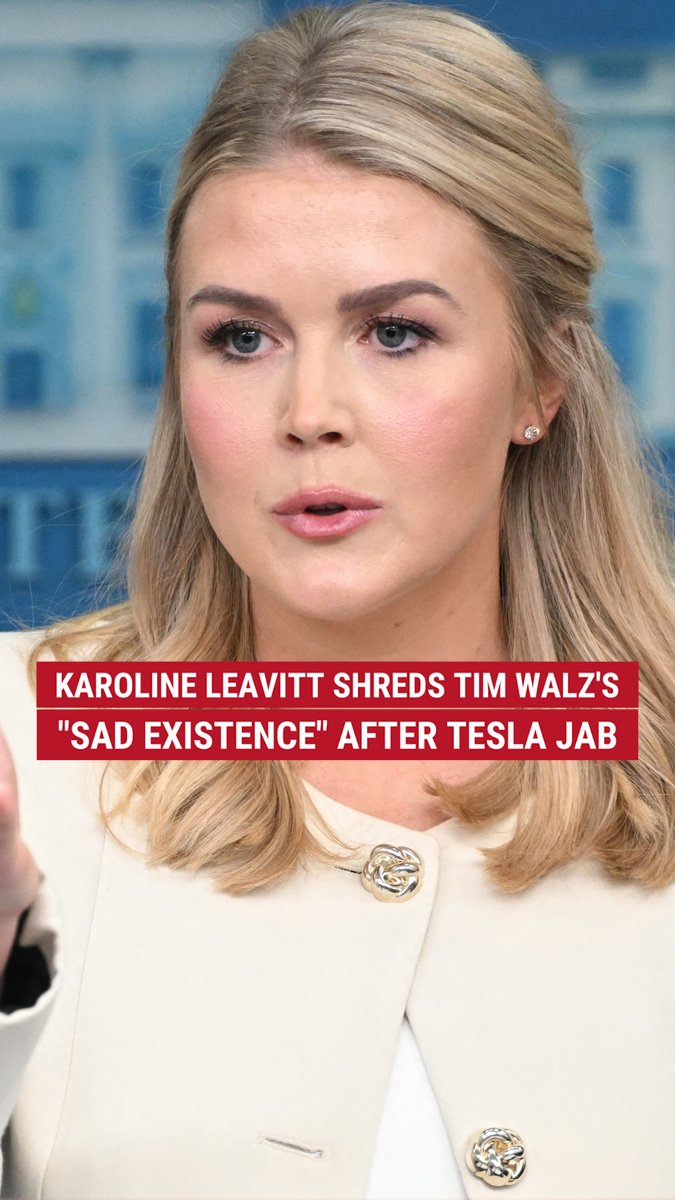 "Gov. Tim Walz is, unfortunately, living a sad existence after his devastating defeat on November 5th." White House Karoline Leavitt Karoline Leavitt gives the Minnesota governor a harsh reality check after he said he was praying for Tesla's downfall.