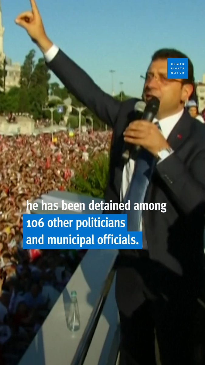 The detention of Istanbul mayor Ekrem İmamoğlu on March 19, along with over 100 other officials and politicians, is a politically motivated move to stifle lawful political activities. They should be released from police custody immediately.
