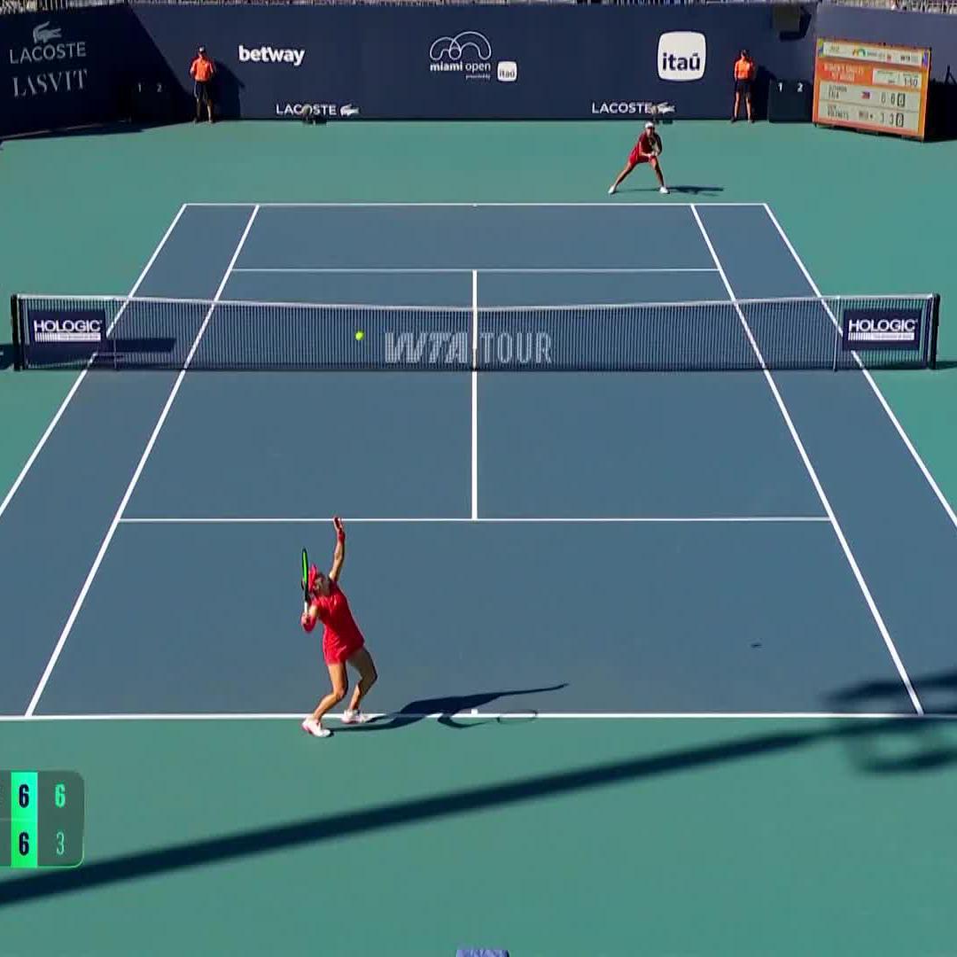 A win that means a lot! 👏 Eala defeats Volynets 6-3, 7-6(3) for her first main draw win in Miami! #MiamiOpen