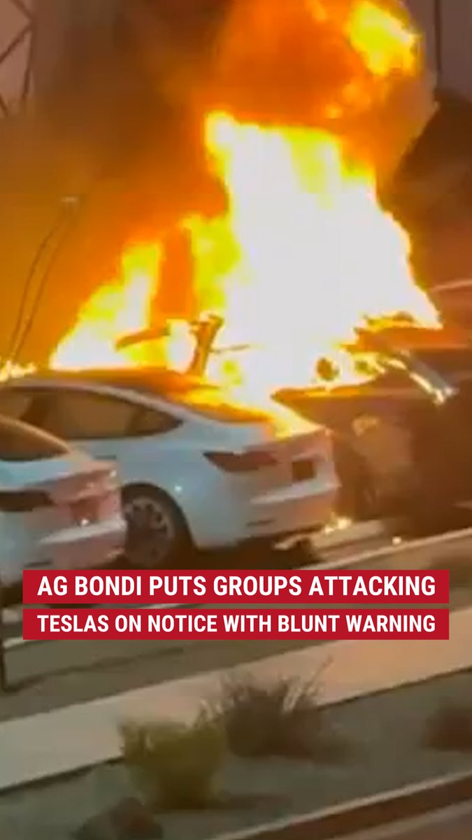 ‘WE ARE COMING AFTER YOU’: Attorney General Pamela Bondi drops the hammer on those targeting Elon Musk and Tesla owners, saying, “you better look out and you better stop it.”