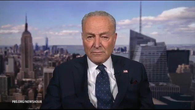 WATCH: Democratic Sen. Chuck Schumer says he believes the United States is in a constitutional crisis. "Our democracy is at risk because Donald Trump shows that he wishes to violate the laws in many, many different ways," he tells Geoff Bennett.