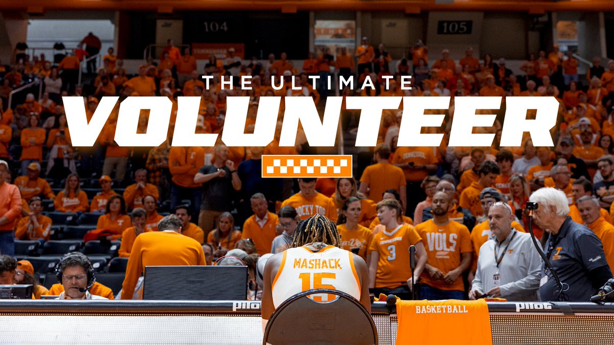 • co-winningest 4-year player in program history • national DPOY semifinalist • UT Knoxville Torchbearer recipient • Chair of the SEC MBB Leadership Council • $56,000 raised for Second Harvest Food Bank it's all this and more that makes Jahmai Mashack the Ultimate Volunteer