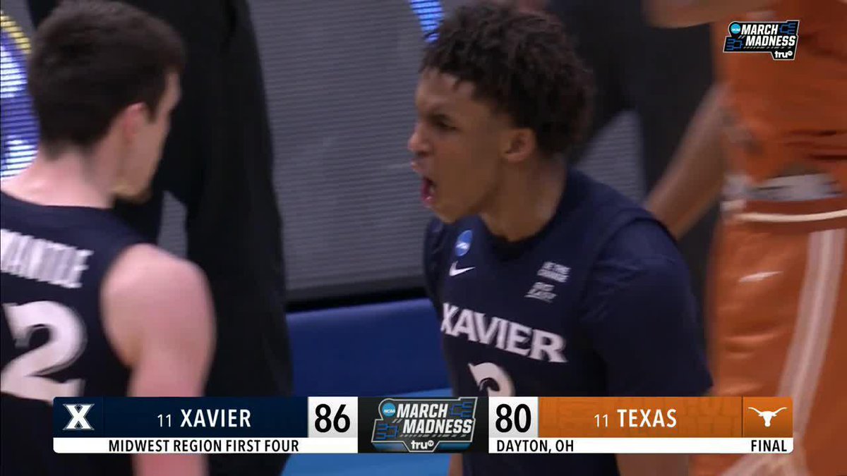XAVIER CLINCHES THE FINAL SPOT OF THE NCAA TOURNAMENT 👏 Musketeers take down Texas in a thriller ‼️