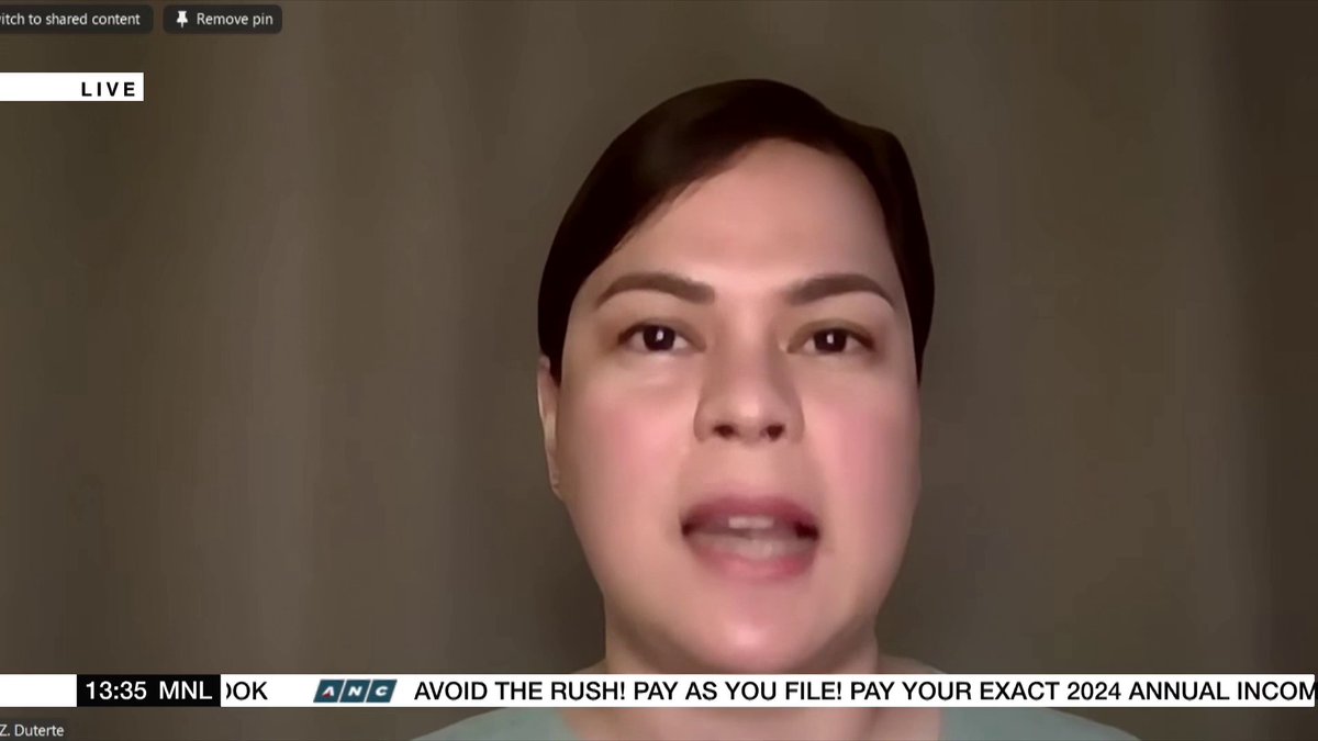 WATCH: Vice President Sara Duterte reads a letter from President Ferdinand Marcos Jr., dated December 15, 2023, assuring her of no cooperation with the ICC.