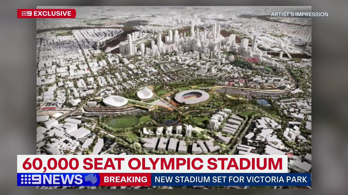 #BREAKING: #9News can reveal Brisbane is set to get a new 60,000 seat stadium at Victoria Park. Tim Arvier
