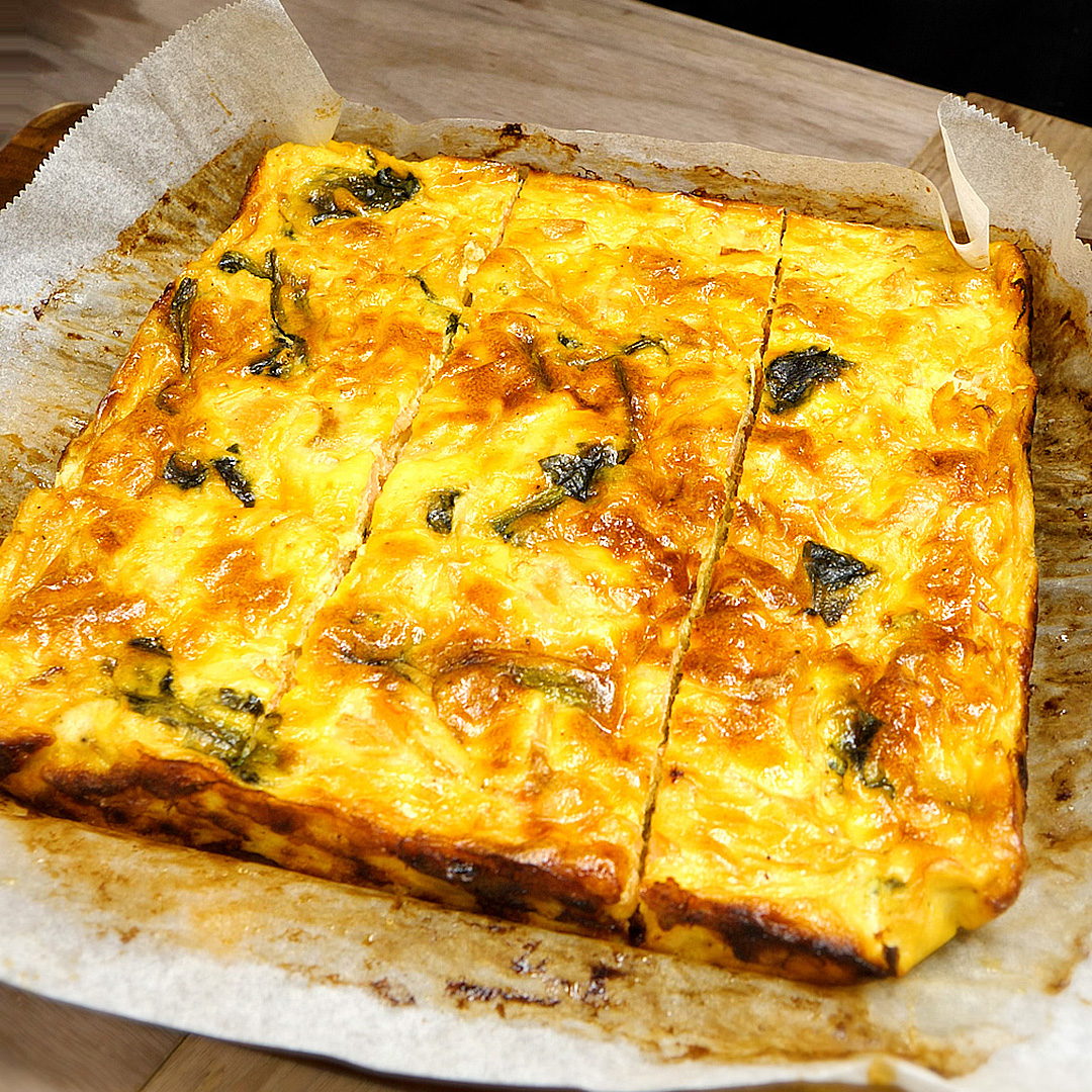 【豆腐と卵でふわふわ】「生クリームなし」「混ぜて焼くだけ!」罪悪感ゼロ!豆腐で作る簡単ヘルシー濃厚キッシュ / Tofu Quiche🧑🍳🪄