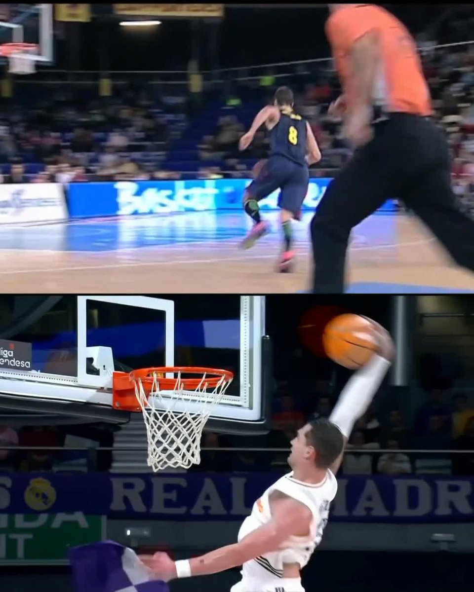 💥 El pasado finde, Mario Hezonja volvió a 𝙨𝙤𝙧𝙥𝙧𝙚𝙣𝙙𝙚𝙧 𝙖𝙡 🌎 con un MOLINILLO más propio de un dunk contest, pero... No, no era el primero que hacía. ¡Ya lo hizo IDÉNTICO hace 🔟 años en #LigaEndesa! ¿Eres capaz de encontrar siete diferencias? ¿Con cuál te quedas?