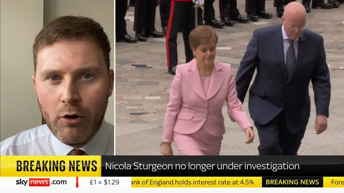 BREAKING: Former Scottish first minister Nicola Sturgeon has been cleared in a police investigation into the SNP’s finances. Sky's Connor Gillies reports with more on the story. ⬇️ 🔗 📺 Sky 501, Virgin 602, Freeview 233 and YouTube