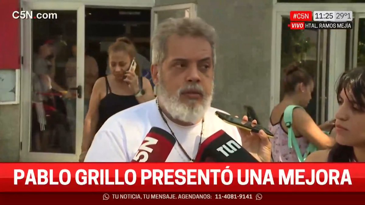 🗣️ Fabián, padre de Pablo Grillo: "El médico nos dijo que hay un avance muy grande" 📲 Seguí #C5N EN VIVO por 👉