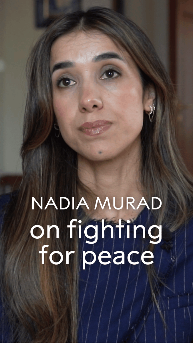 “When we unite, nothing can stop us.” Nadia Murad remains hopeful for the future because of young people who are standing united against injustices and discrimination. It's so important to continue fighting for peace, justice and accountability. Although we may feel helpless, Murad reminds us that, “Every one of us has the power to do something.” Nadia Murad was awarded the 2018 Nobel Peace Prize jointly with Denis Mukwege for their efforts to end the use of sexual violence as a weapon of war and armed conflict.